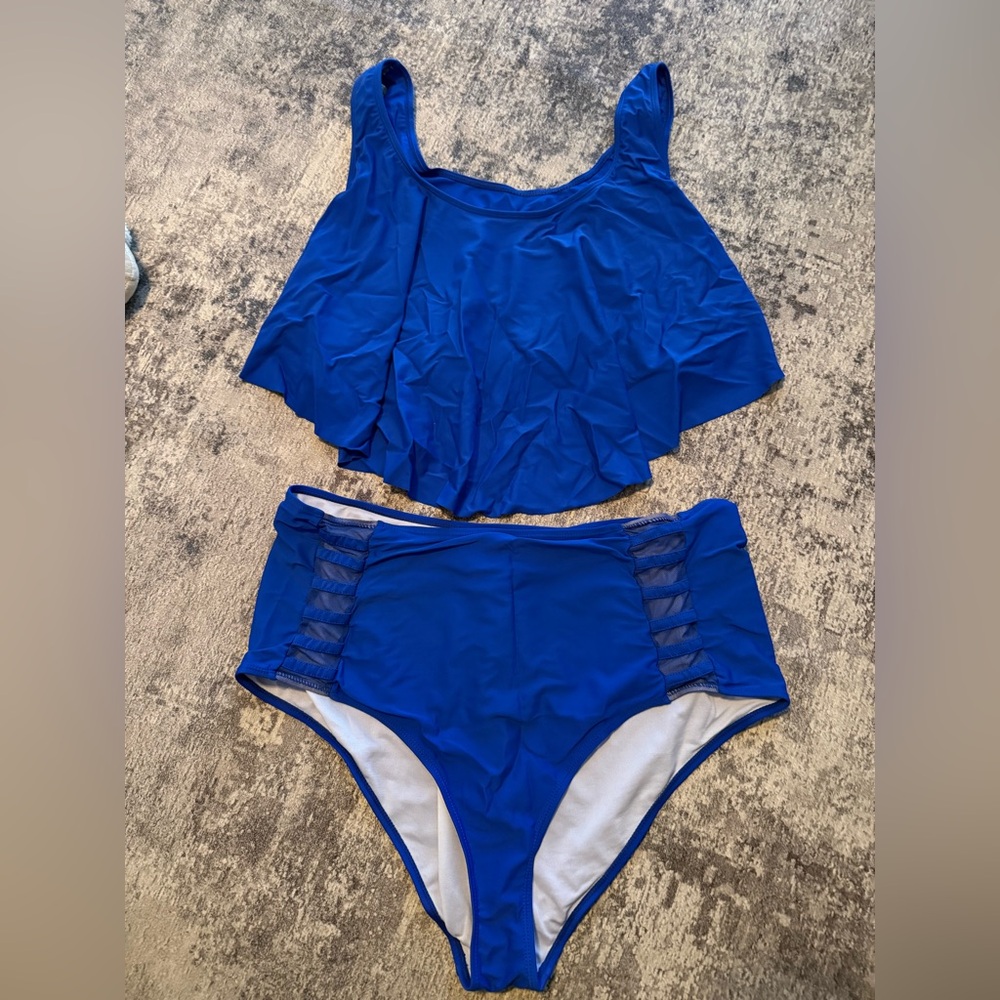 Royal Blue Tankini Swimsuit
